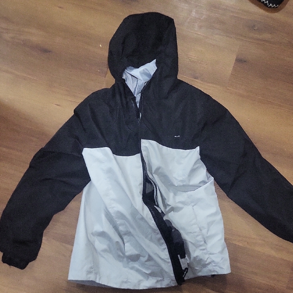 Eddie Bauer Men's Black and White Raincoat